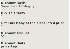 Configuration of Zen Cart BOGO Discount